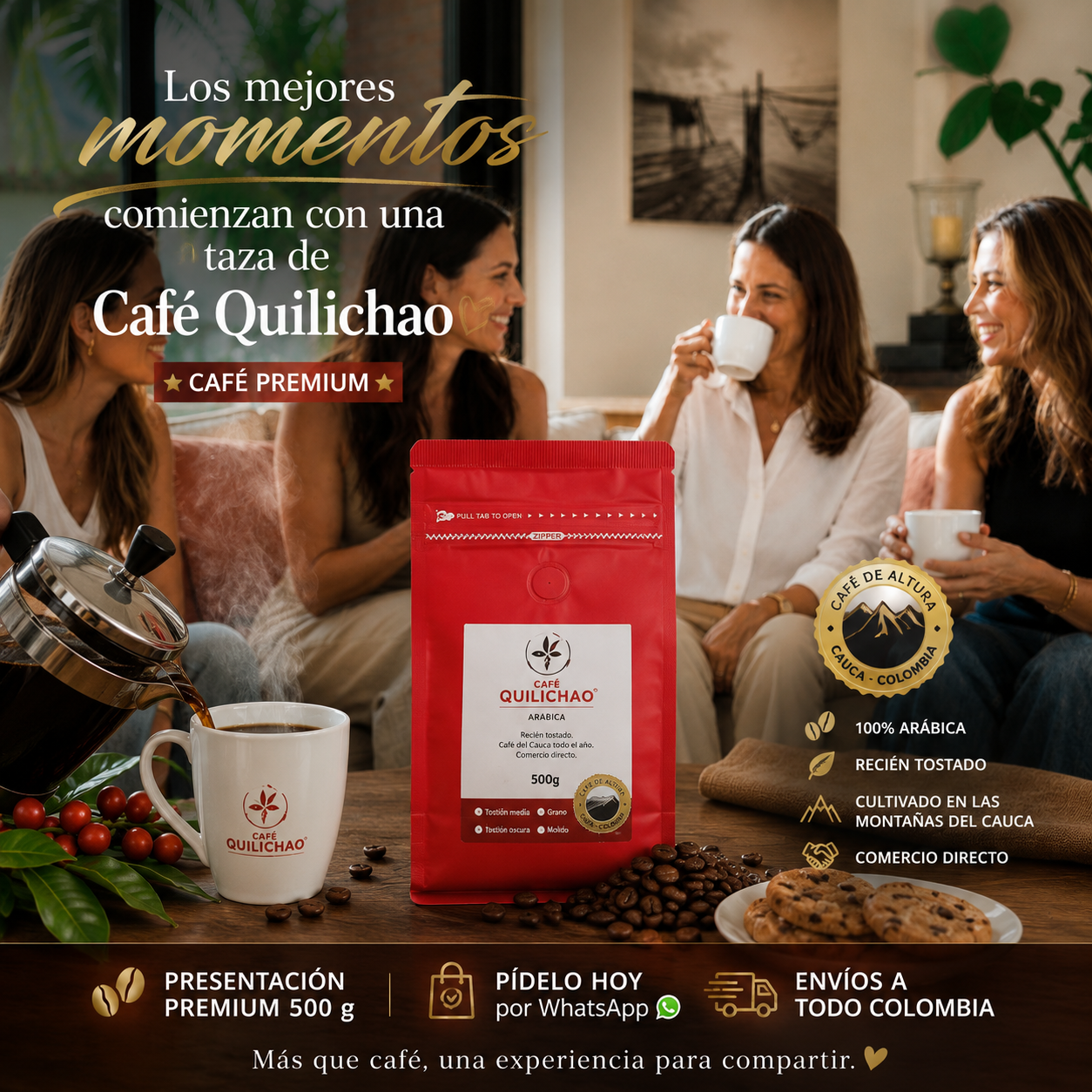 Café Bourbon Rosado x 500 Gramos